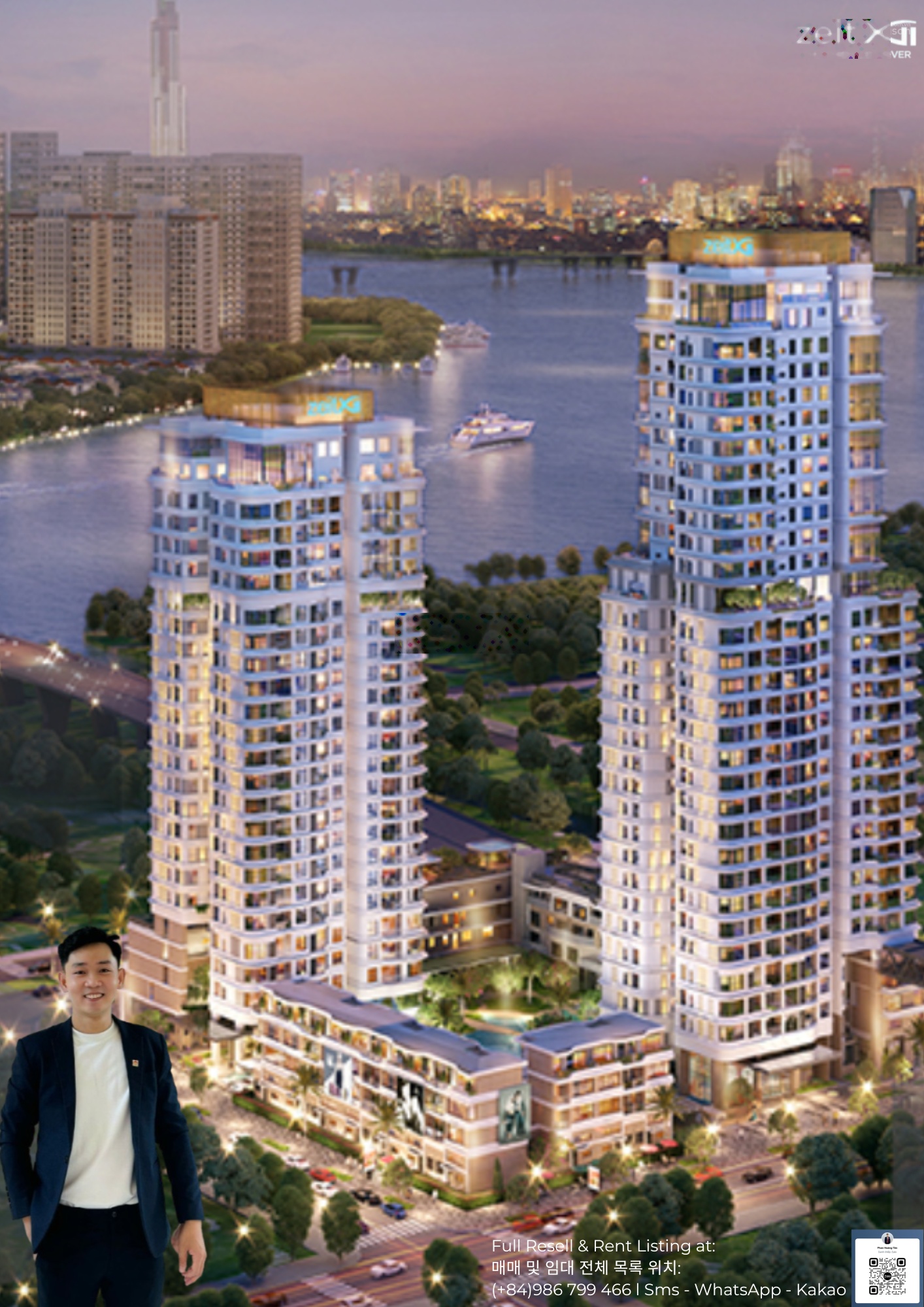 Cho thuê căn2PN, 2WC, 97m2 tại Thu Thiem Zeit River, giá siêu hời chỉ với 35 triệu VND