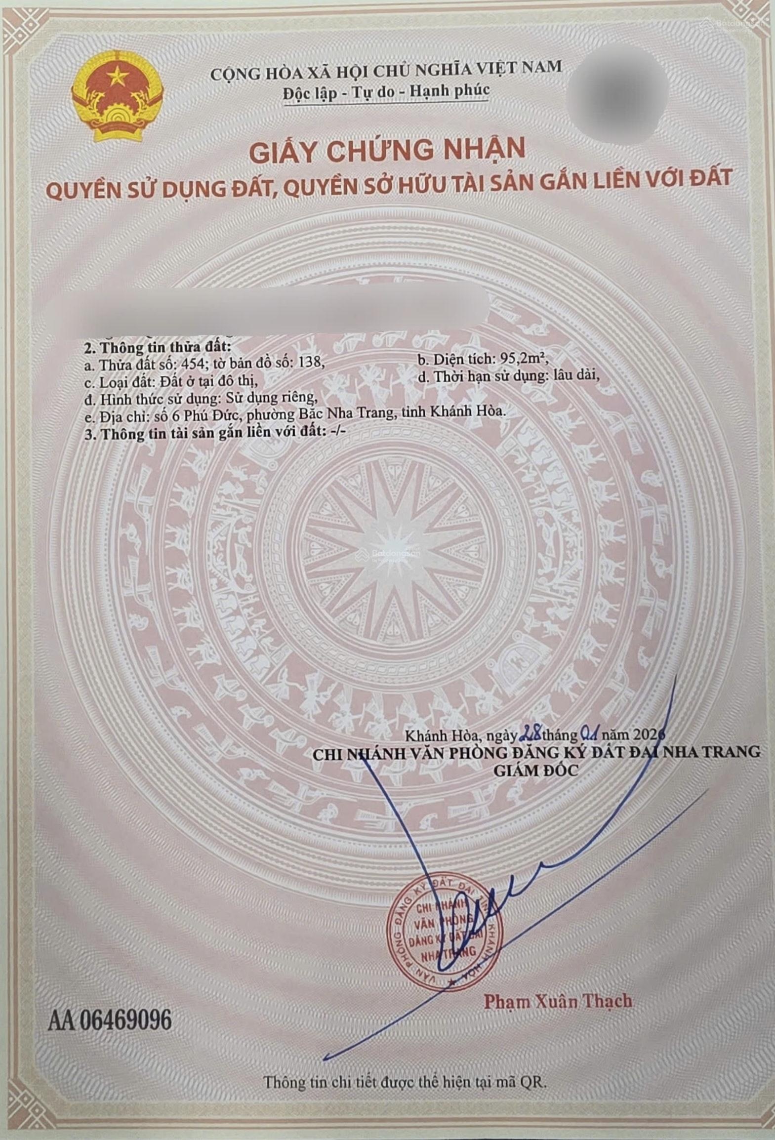 Bán nhà 2 tầng phường Bắc Nha Trang cách biển chỉ 500m đường nhựa Phú Đức 10m