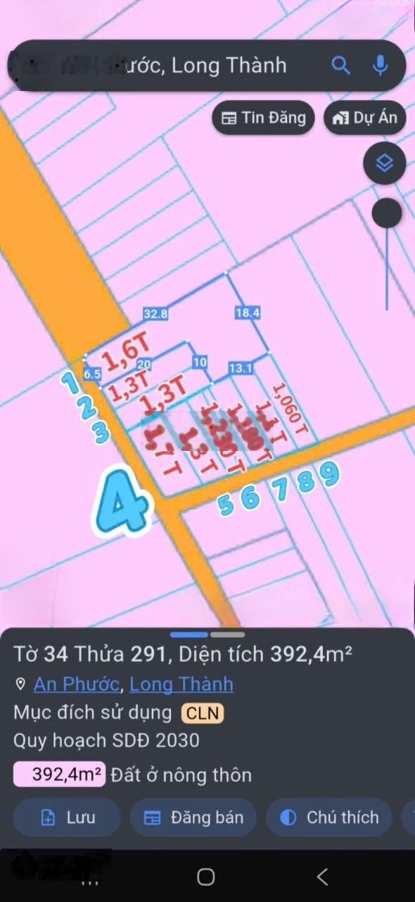 Đất cách quốc lộ 51 khoảng 300m, đối diện khu công nghiệp long thành và kcn long đức