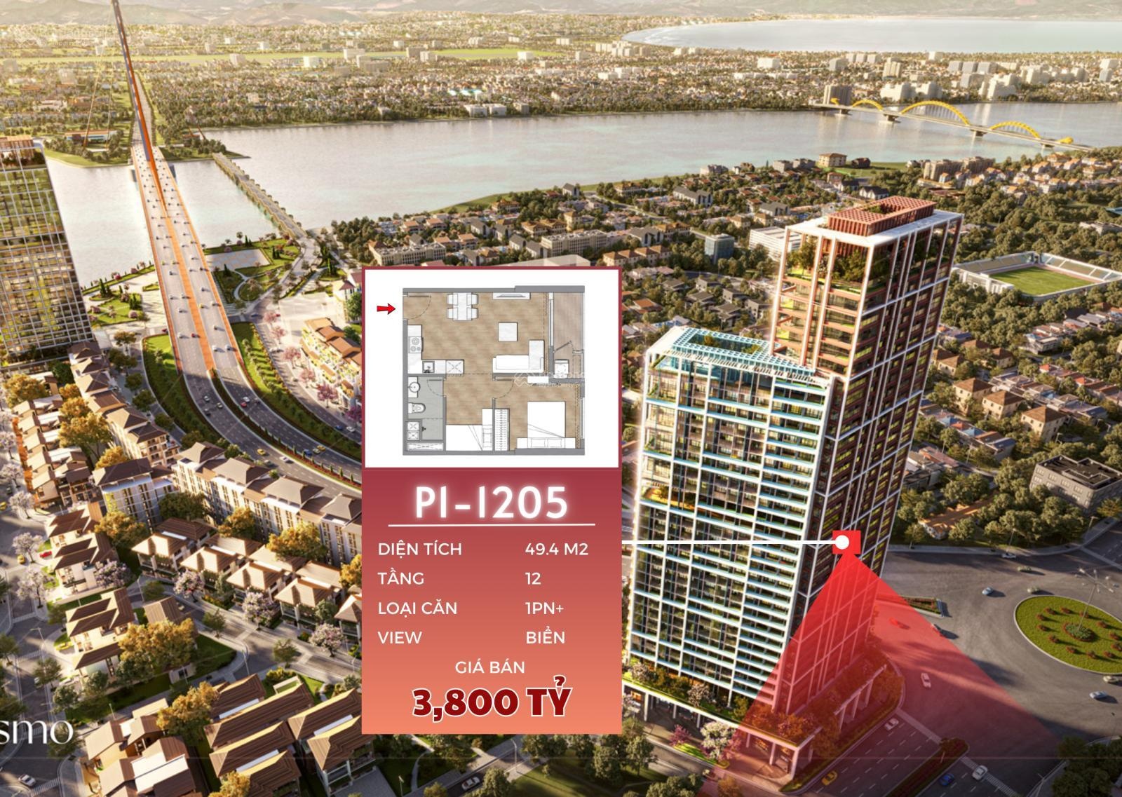 Căn hộ 1PN+ 50m² view biển đêm đỉnh cao tại Panoma 1 - Chỉ 3,8 tỷ