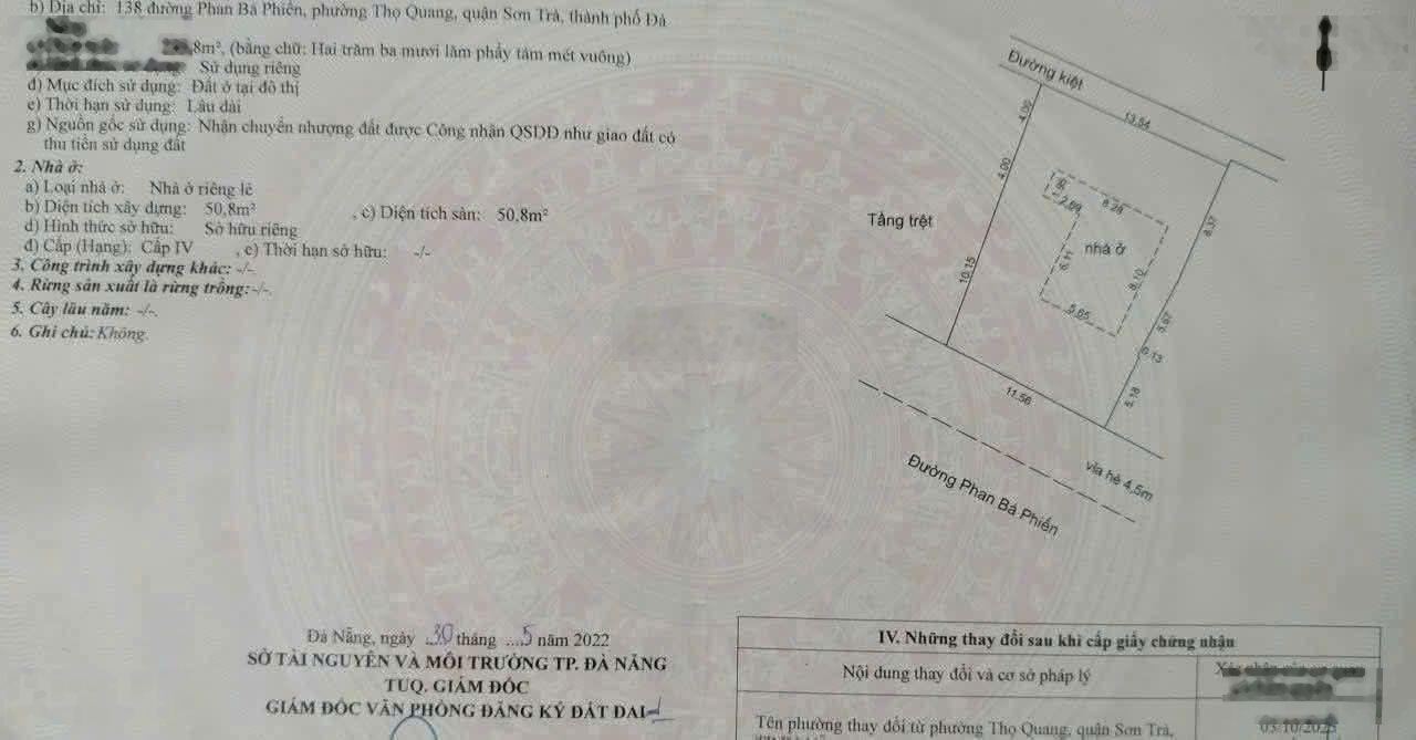 Đất Đường Phan Bá Phiến, Sơn Trà_TP Đà Nẵng