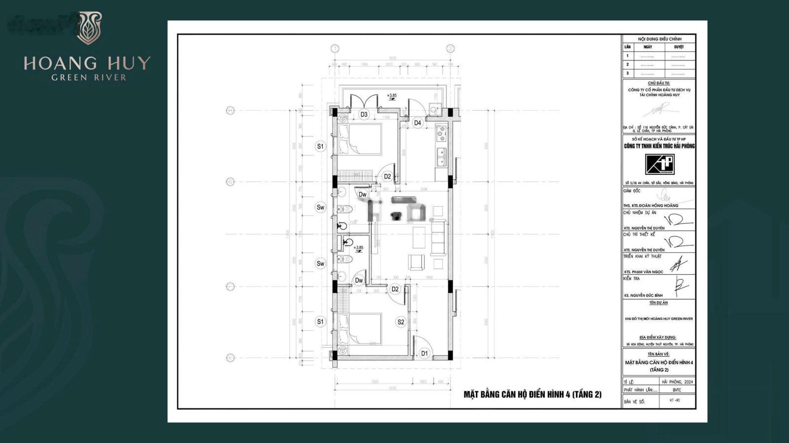 Noxh hoàng huy green river -tư vấn miễn phí bao đỗ hồ sơ căn 45m2 và 63m2 lh 0866638679