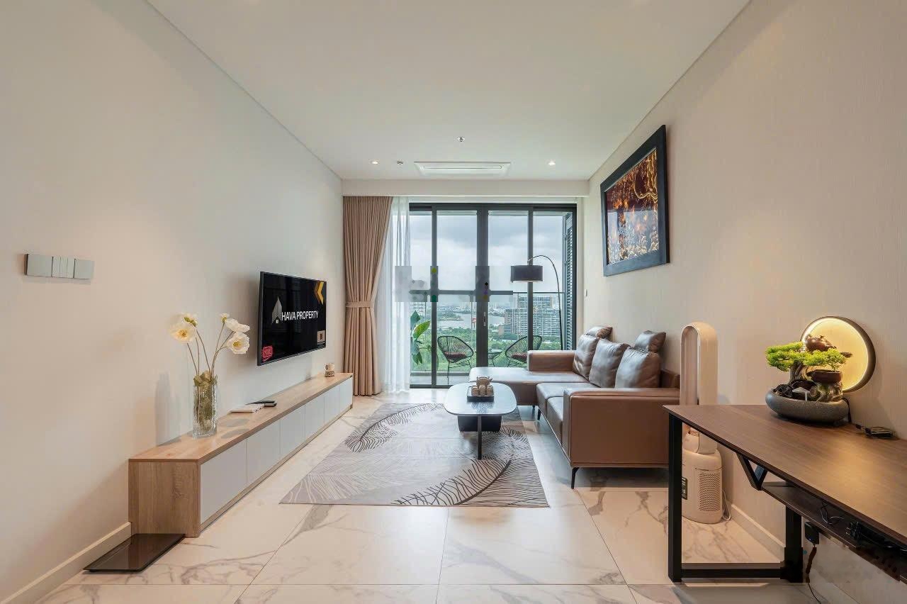The Crest - Metropole: Cho thuê căn hộ 2PN - Full nội thất - View sông, Landmark 81 thoáng