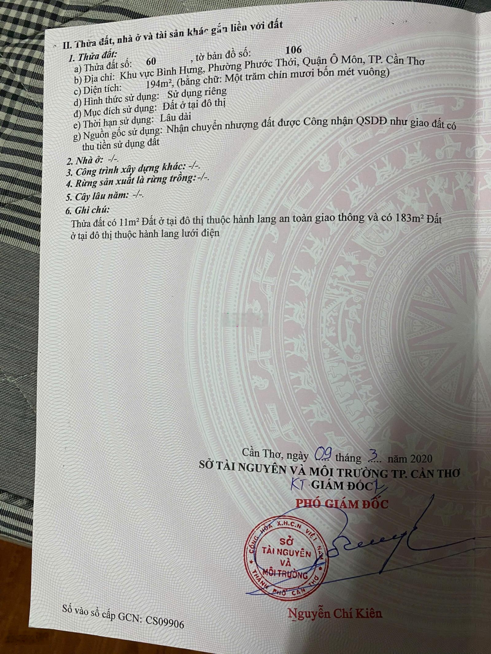 Bán đất ODT, chính chủ, sổ hồng riêng phù hợp kinh doanh kho xưởng, bãi xe