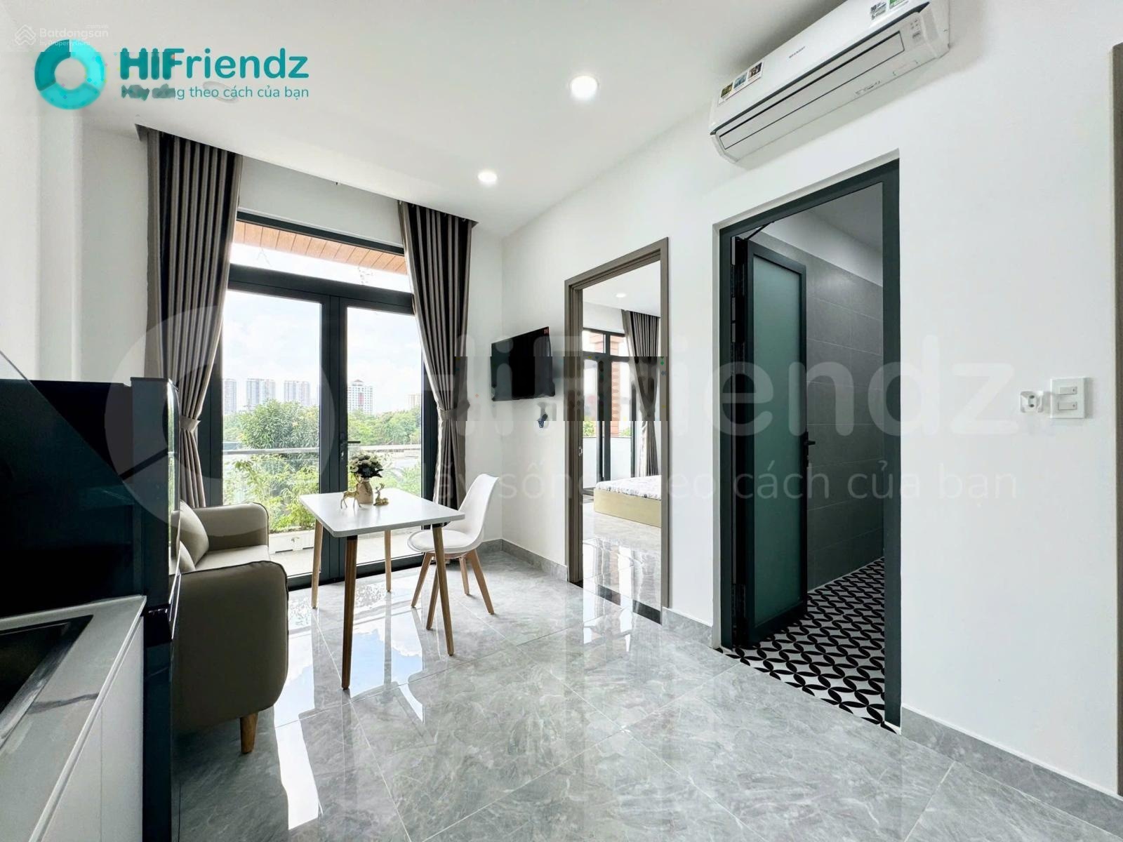 1PN - phòng 2 ban công - Full nội thất máy giặt riêng