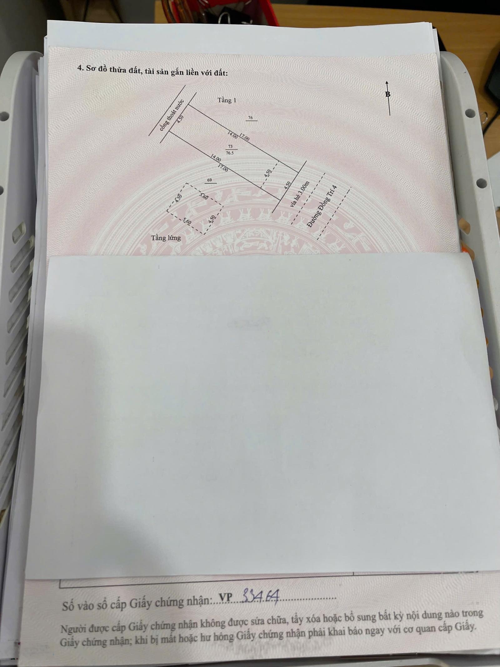 Bán nhà cấp 4 đồng trí 4 Dt 77m2 ngang 4m5 Giá chỉ 4,4 tỷ Rẻ hơn nhà kiệt lại ở trung tâm.