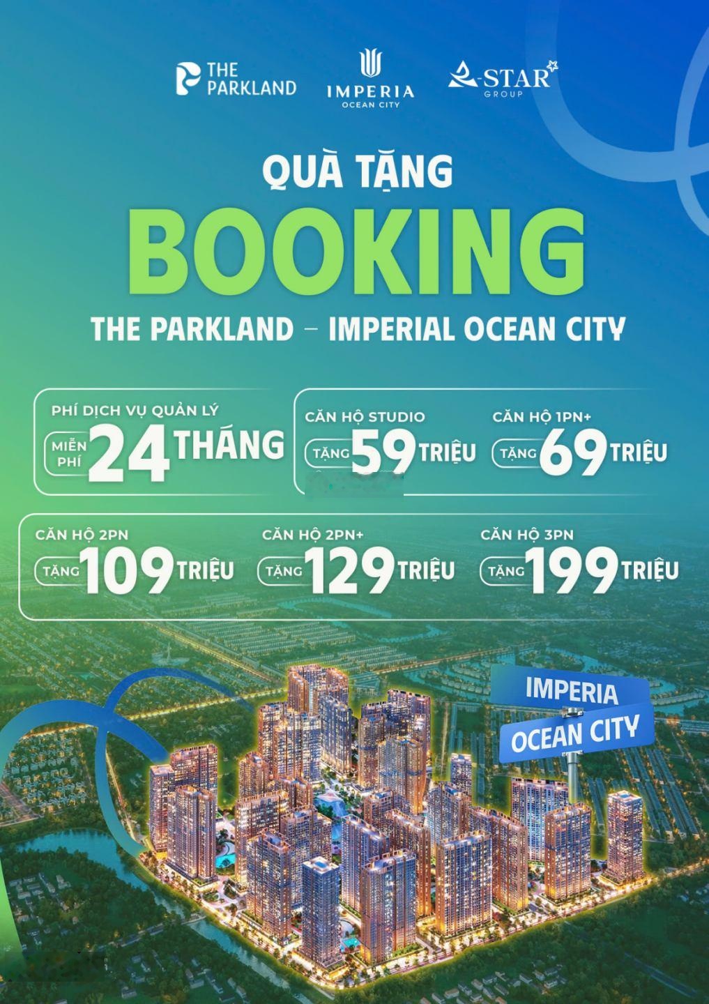 Bán CC The Parkland - Imperia Ocean City, 2,852 tỷ, 48 m2, rẻ nhất thị trường. LH 0962506751