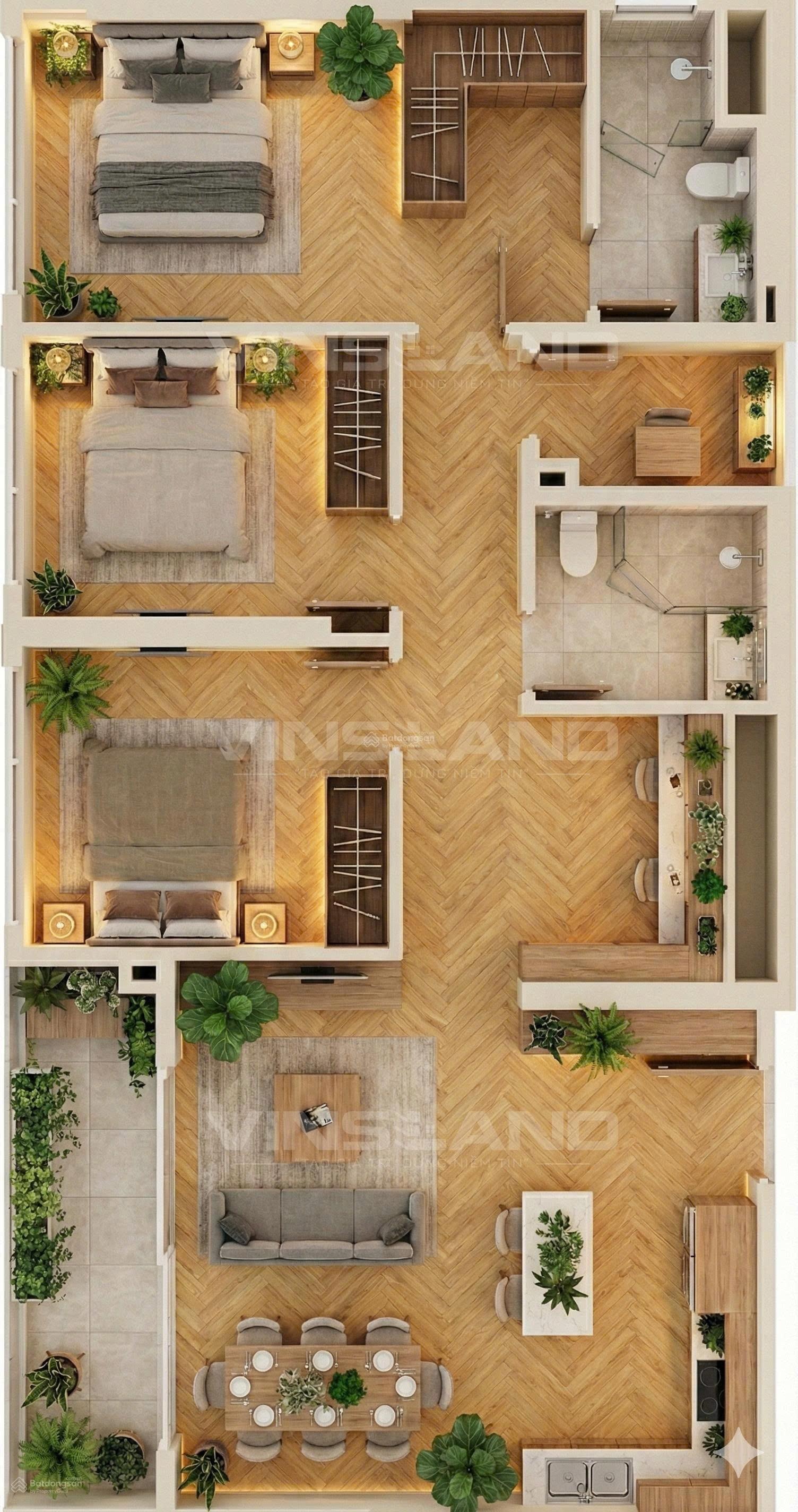 Em nhượng 3PN góc 98m2 6,1 tỷ ở Vision - MEL tầng trung, gần Công viên, trường học, Vincom & Aeon.