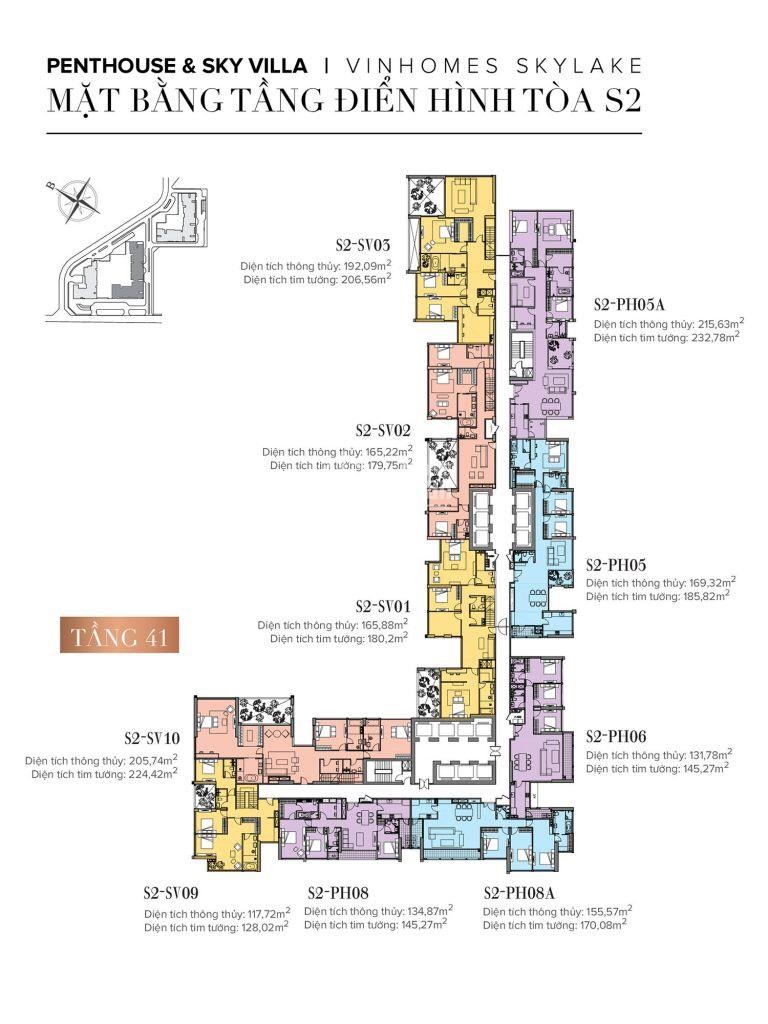 Tổng hợp Vinhomes Skylake: Căn hộ 4PN 170m2 - Penhouse 200m2, Skyvilla - 400m2, Shophouse 300m2