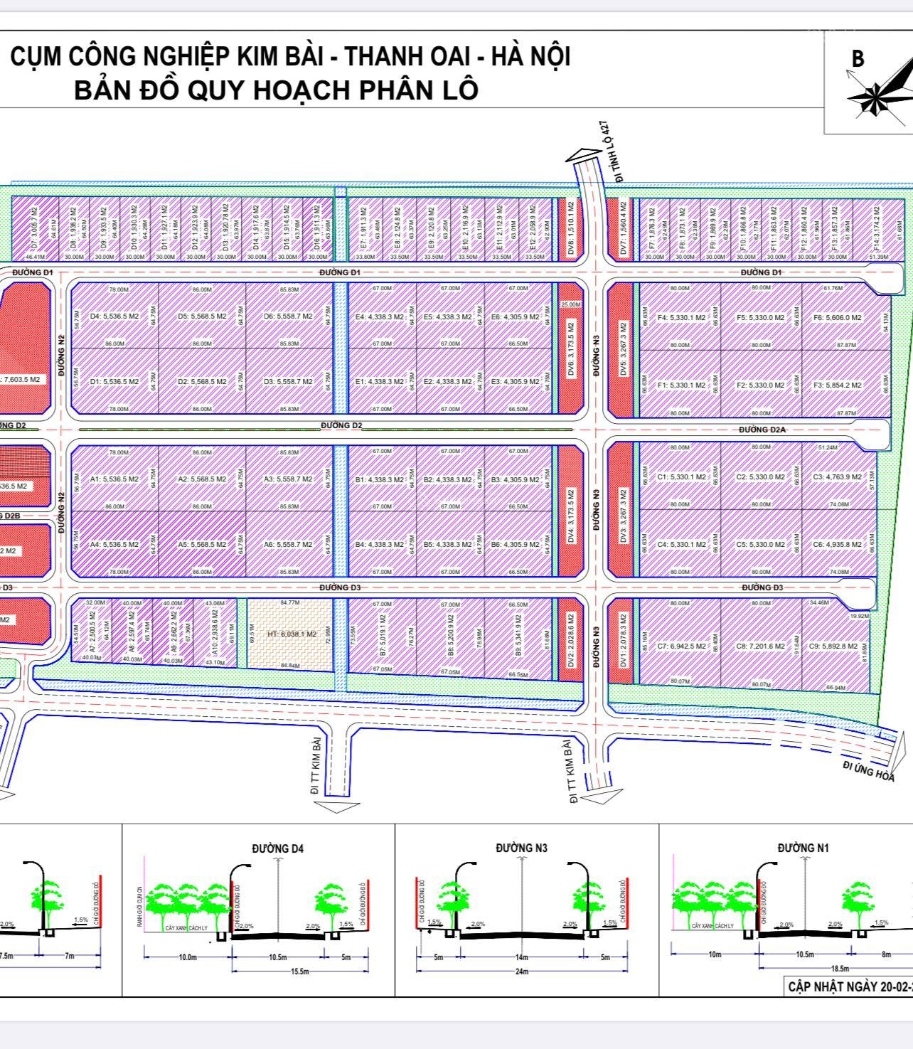 Chính chủ bán 2000m2 đất cụm công nghiệp Kim Bài, Thanh Oai, giá hơn 8tr/m2