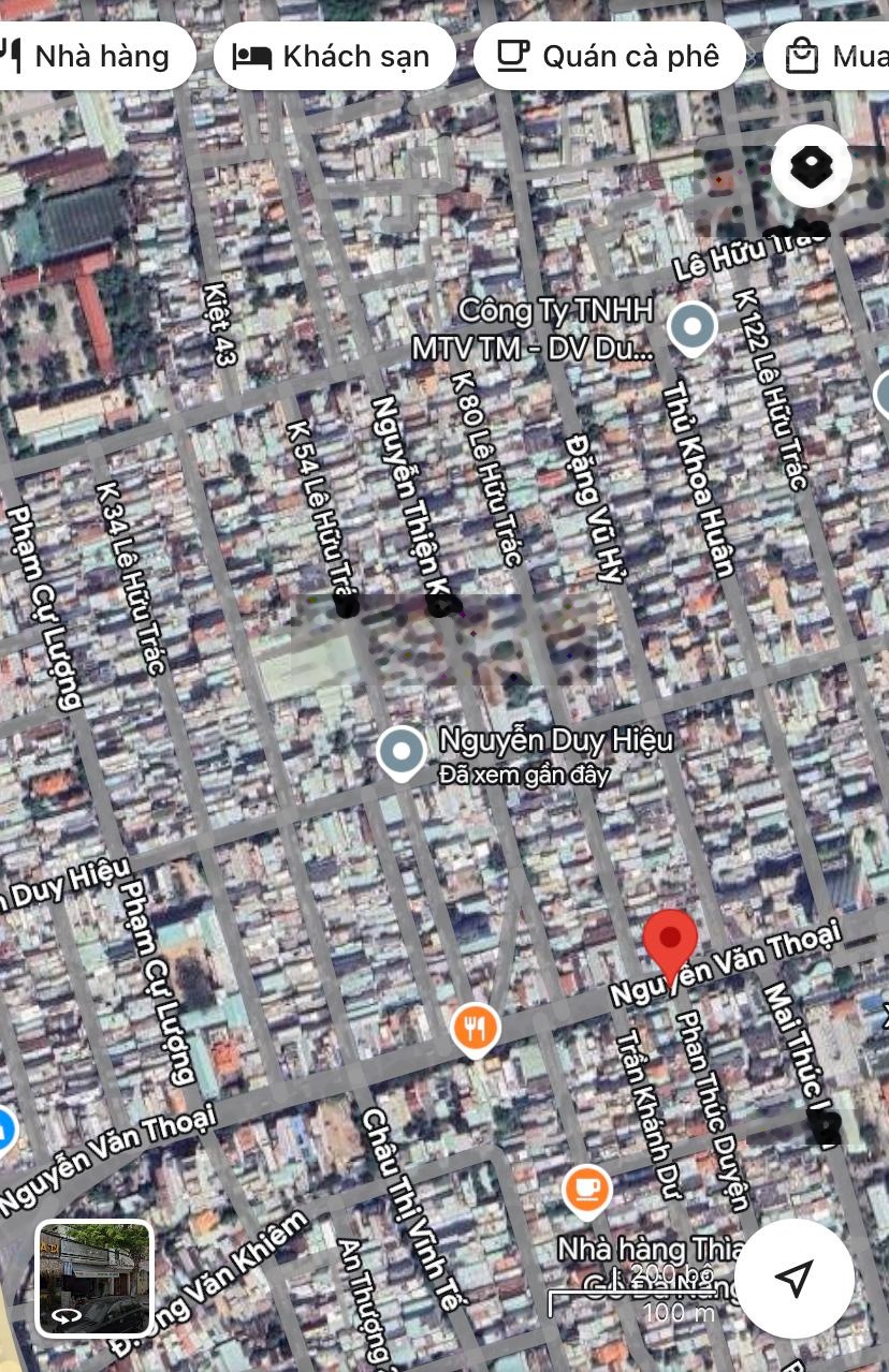 Bán nhà mặt tiền đường 15m nguyễn văn thoại trục thông ra biển mỹ khê