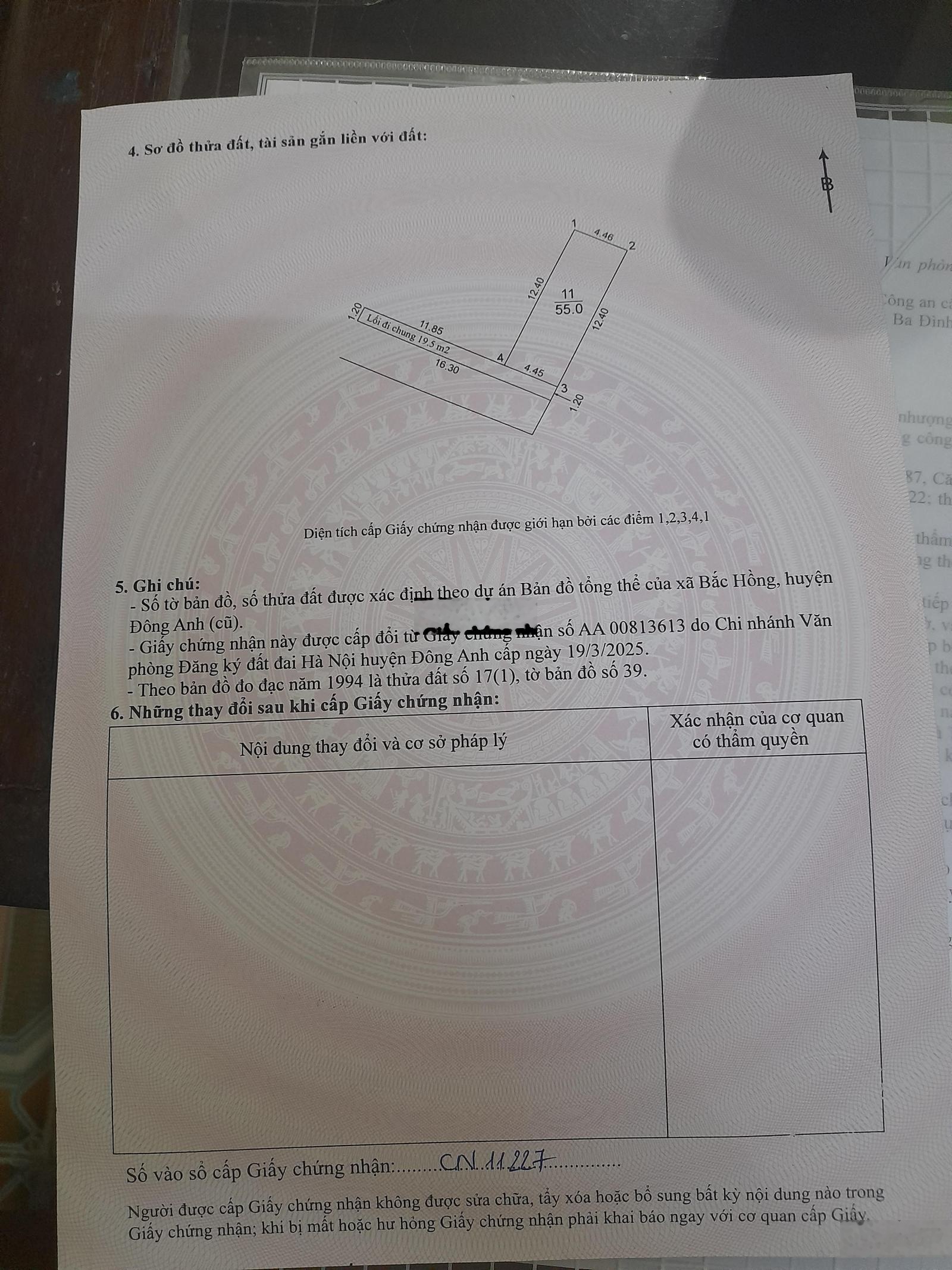 Bán đất Mỹ Nội, 4,4 tỷ, 55m2, mặt tiền 4,5m, pháp lý đầy đủ