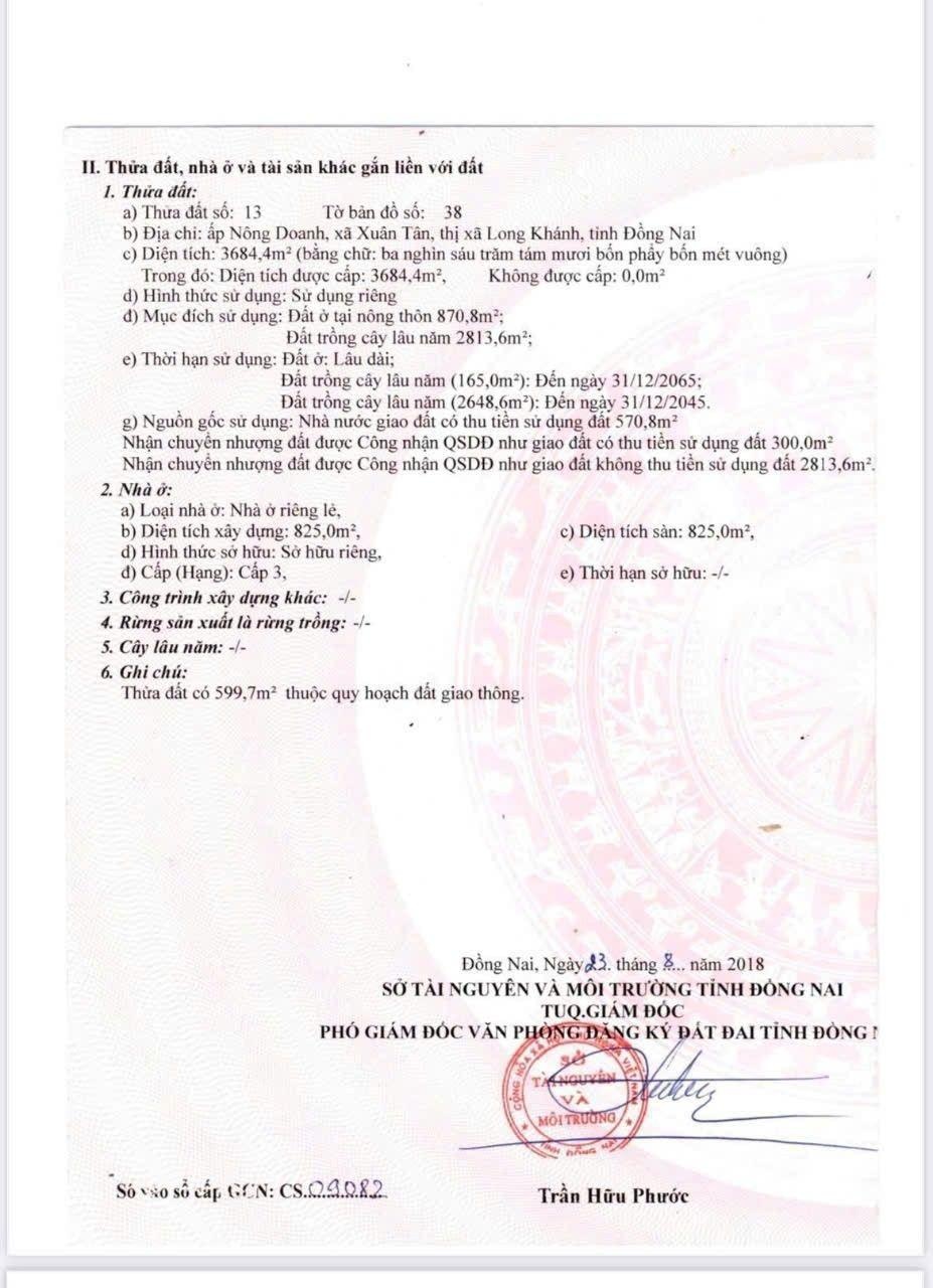 Bán Kho Xưởng 3685m2 Mặt Tiền QL1A Bảo Quang - Long Khánh !