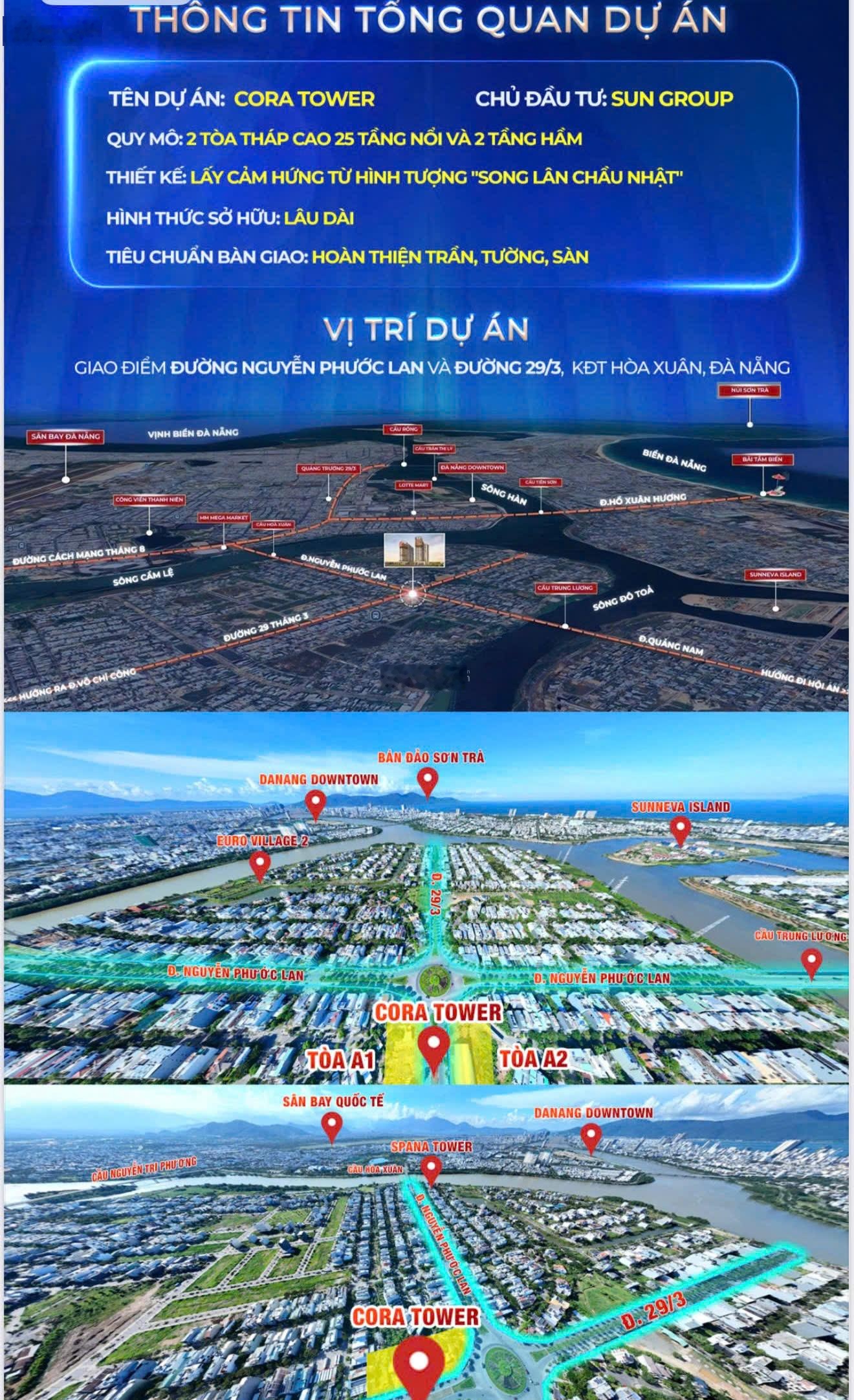 Bán ngay căn 1BR + Cora Tower 2,1 tỷ rẻ ngang FPT view sông