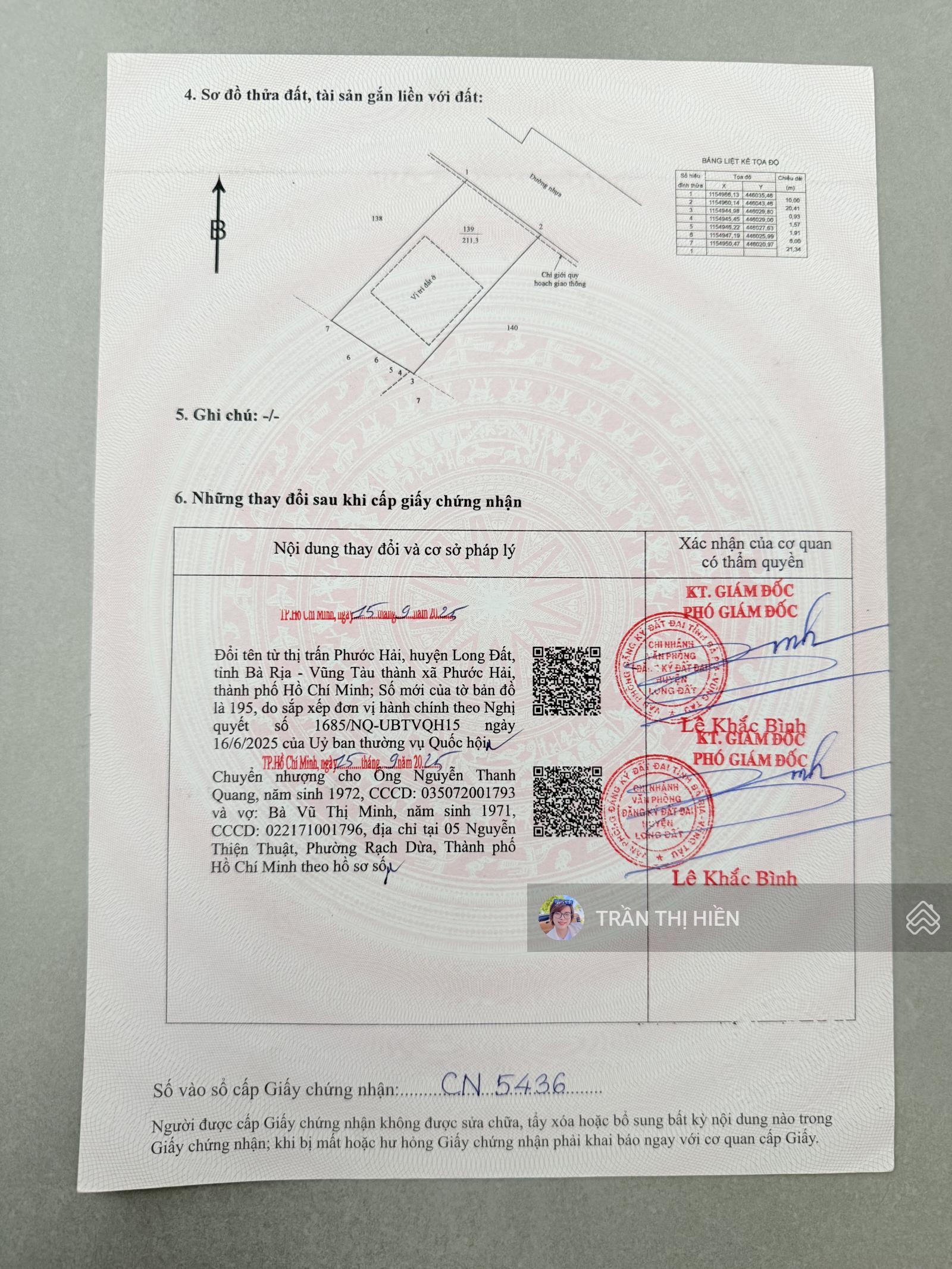 Thị trấn Phước Hải - gần biển Phước Hải - khu dân cư - DT 211m2 - 10x21m - sẵn 80m2 thổ cư