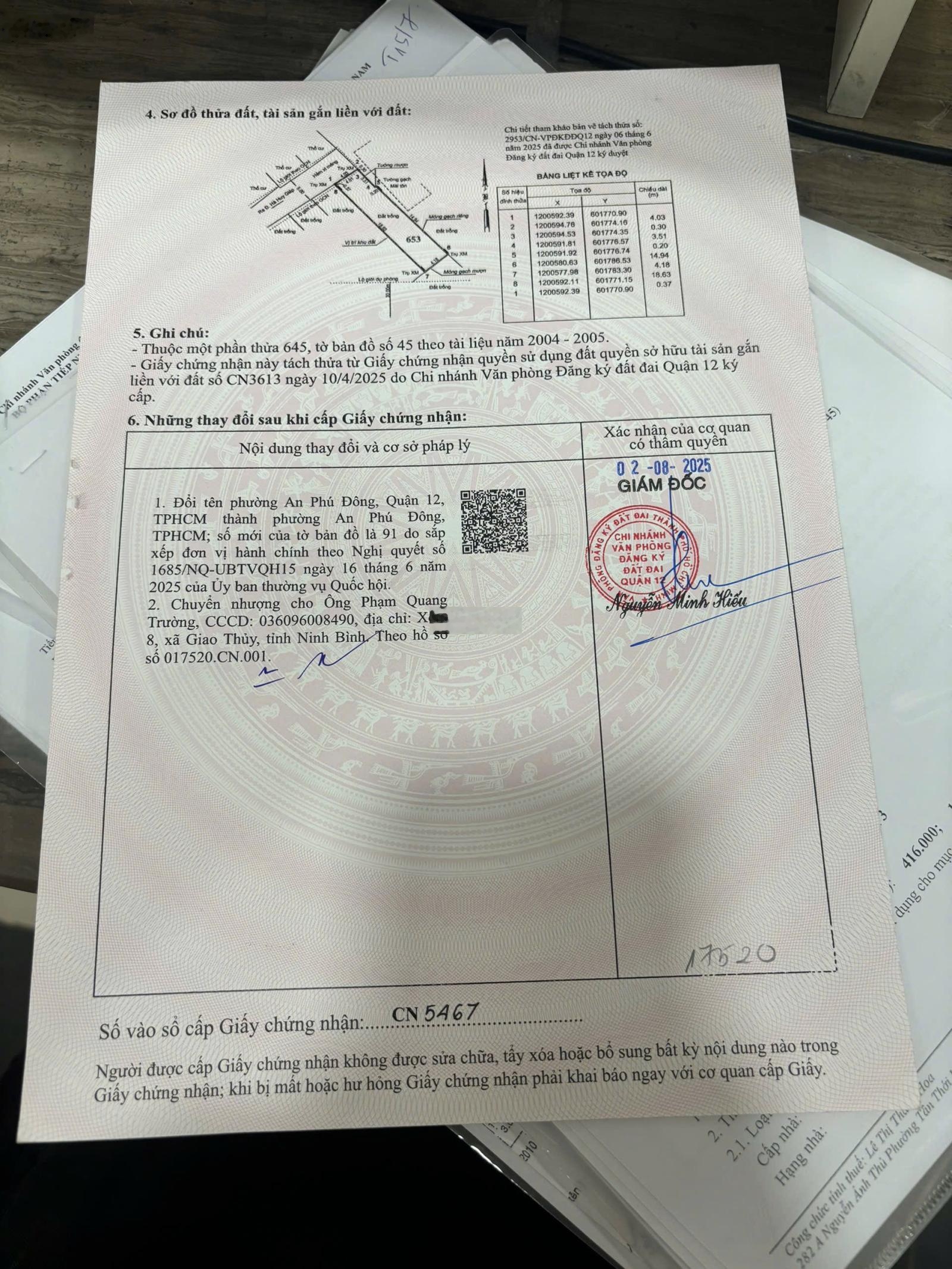 Bán 2 lô hẻm Nguyễn Thị Nhuần, giá 4.1 tỷ / 78.5m2 (An Phú Đông 9 Cũ)