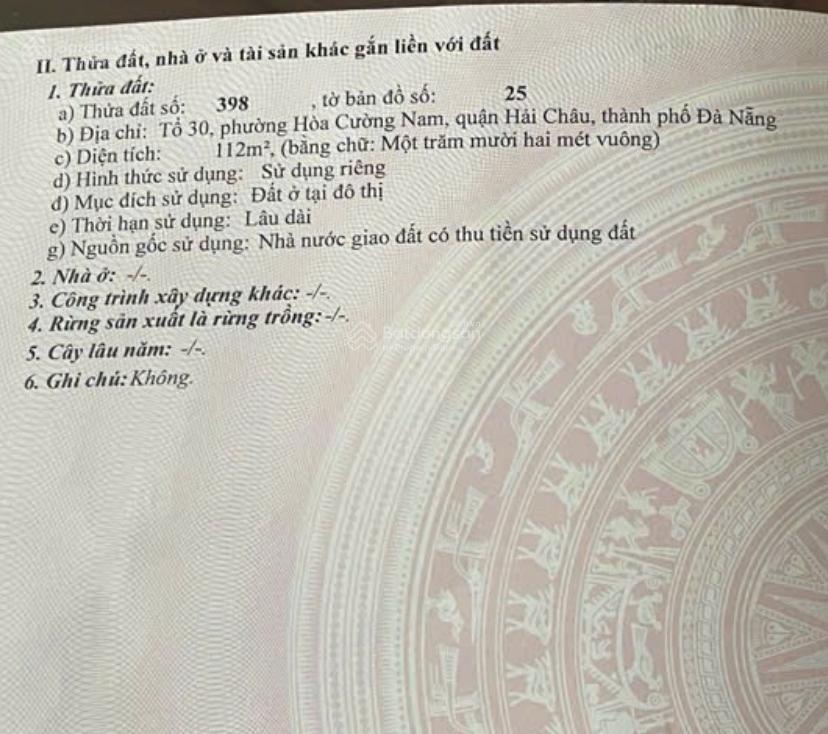 Bán đất mặt tiền đường quy hoạch 5m núi thành