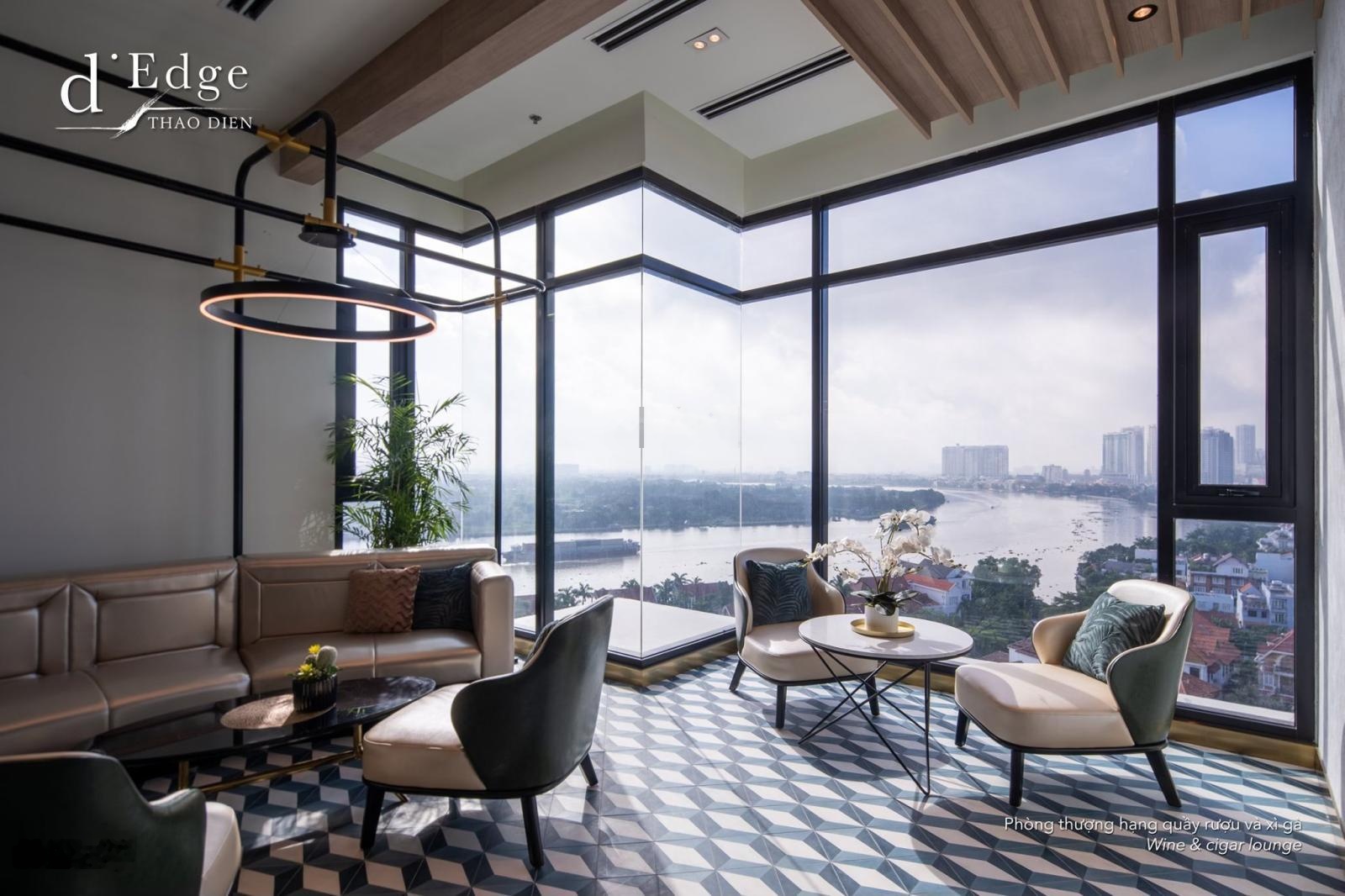 Tầng cao: Căn 3 PN: 145m2 toà Air - D'Edge Thao Dien, view sông. Giá 27 tỷ LH: 0931356879