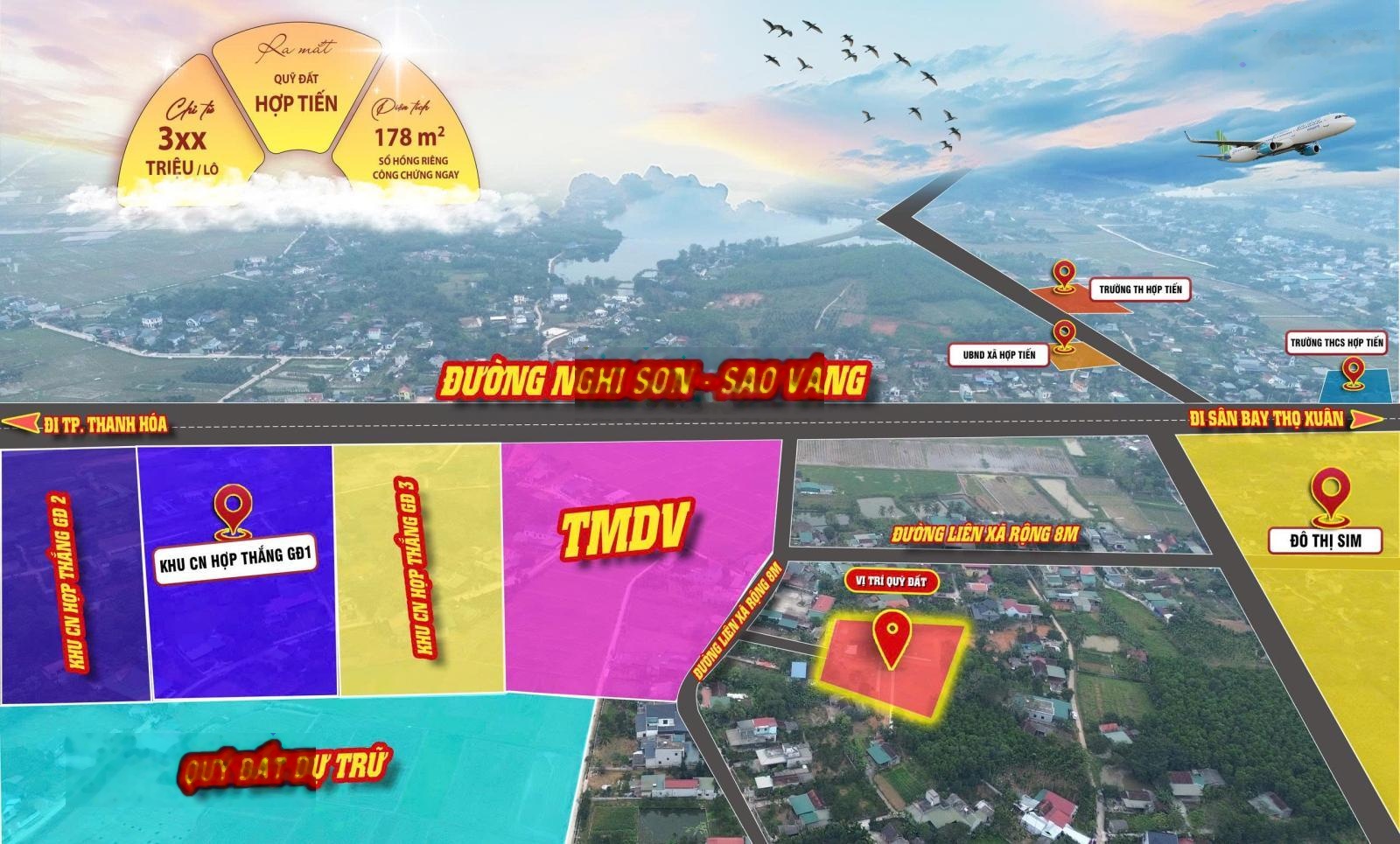 Đất nền hợp thành đô thị sim, cạnh ccn hợp thắng 340tr lh 0949716605