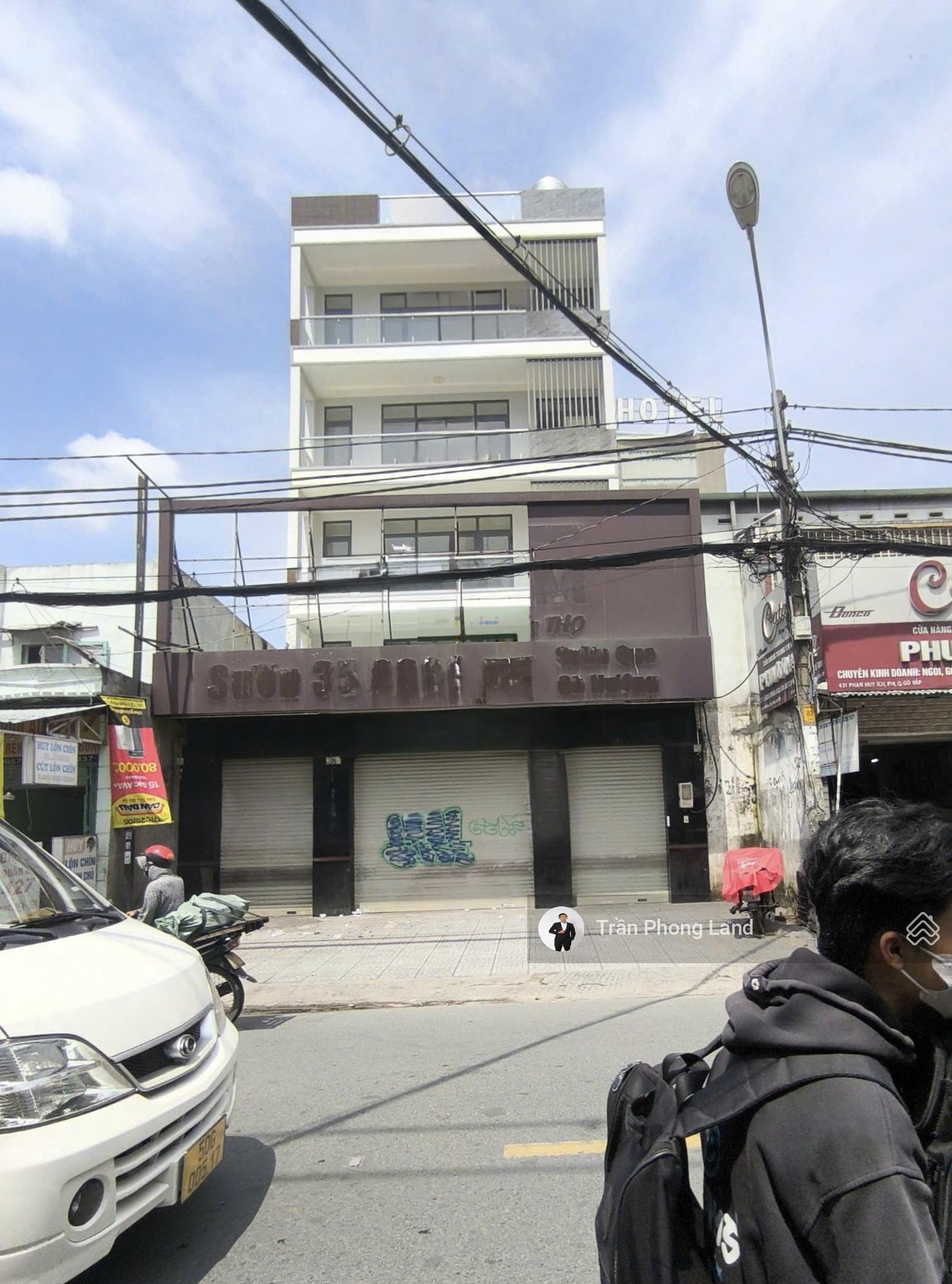 Chính chủ cho thuê nhà mặt tiền 429 Phan Huy Ích, P12, Q. Gò Vấp, 9x12m, trệt 4 lầu TM, 0908140491