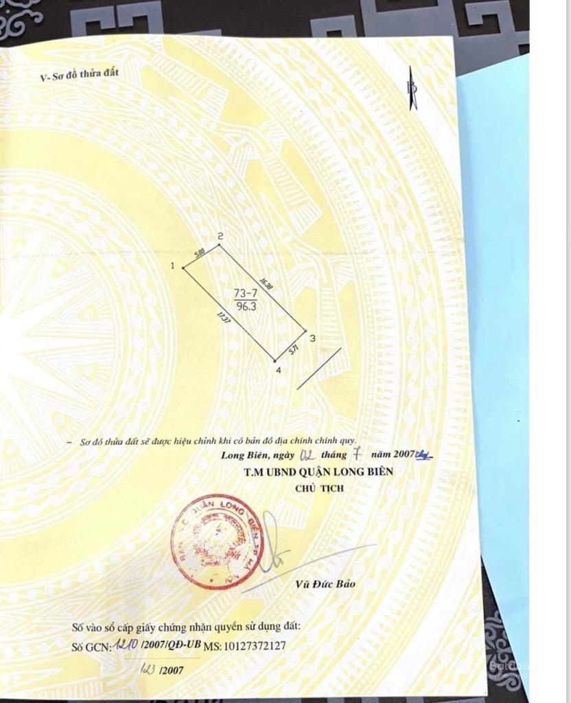 Bán đất Ngọc Thụy 96m2, mt 5.7m NỞ HẬU, 18.1 tỷ Phân lô vỉa hè ôtô tránh