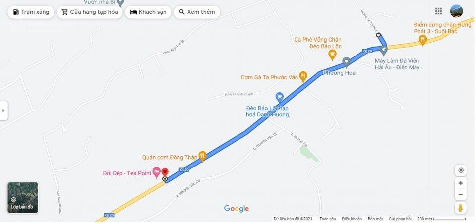 Đất mặt tiền, sau suối, QL20 đầu đèo TP.Bảo Lộc 23X110, giá 5.2 tỷ