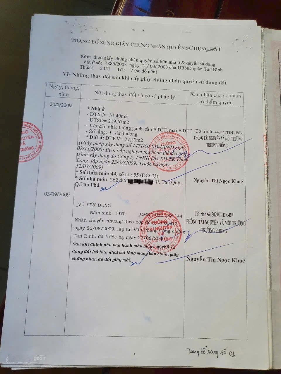 Bán nhà mặt tiền 328 Độc Lập, P. Tân Quý, Q. Tân Phú DT 77.5m2 3 lầu giá 11. tỷ