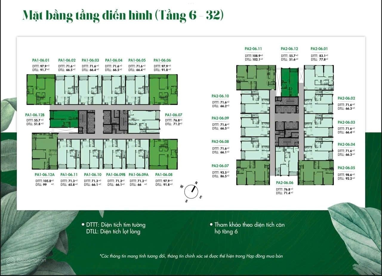 Bán gấp The Park Avenue 2PN - 71m2 - 6,3 tỷ view 3/2 tầng đẹp dự án view 4 mặt đường đăng là có