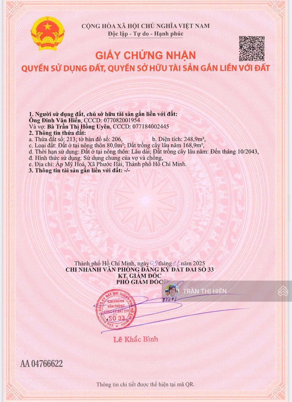 5 lô sổ sẵn khu nhà vườn cực chill tại biển Phước Hải - cách biển 4km ngay hồ Sở Bông (giá cực tốt)