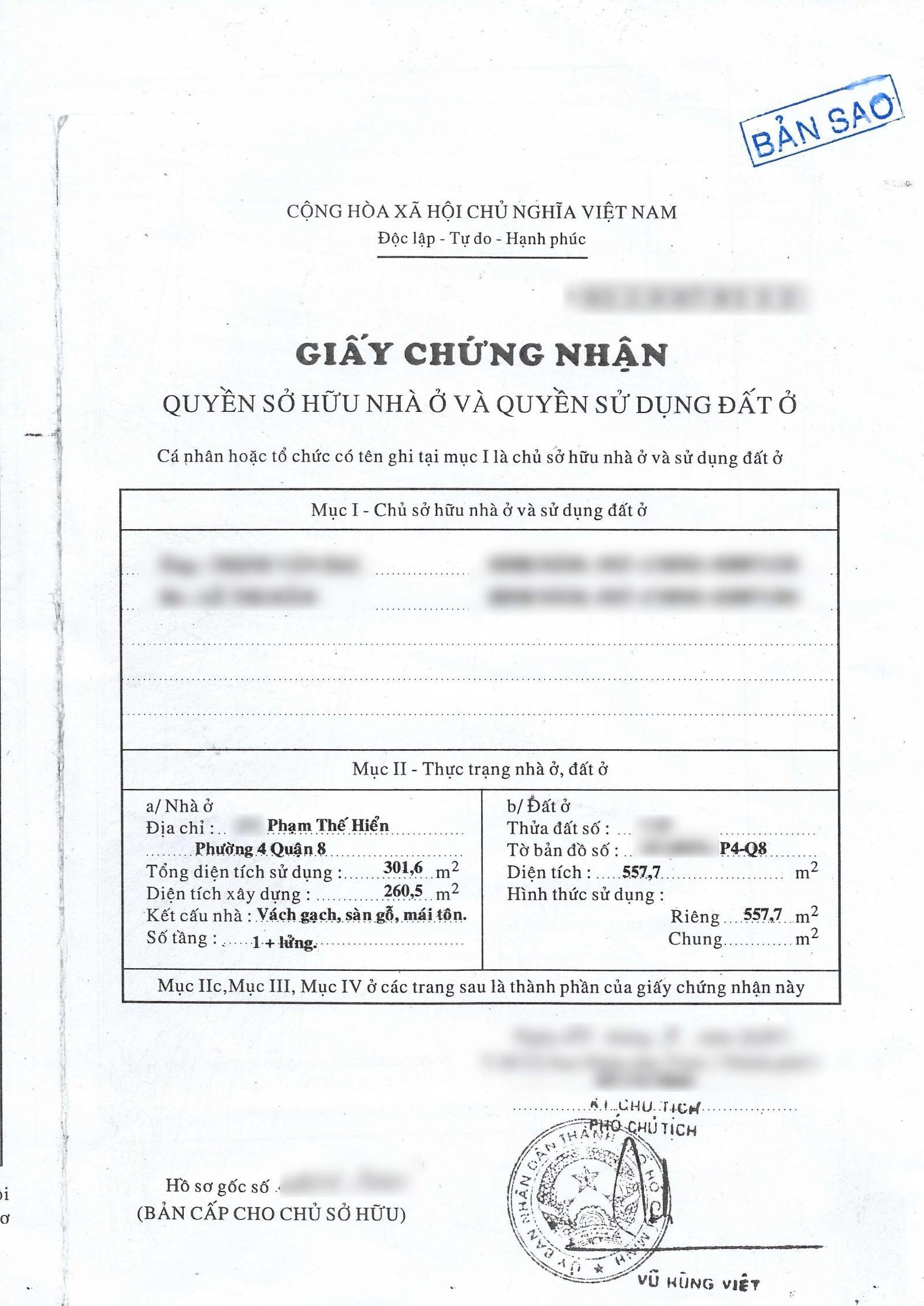 Bán nhà mặt tiền Phạm Thế Hiển Phường 4 Quận 8. Nhà diện tích lớn, mặt tiền kinh doanh khu sầm uất