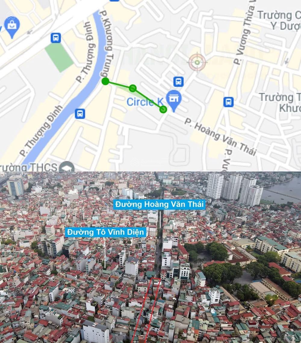 Cho thuê toà nhà vp mặt phố hoàng văn thái - tx - hà nội(sát ngã 3 hvt-tô vĩnh diện) mt 4,82m