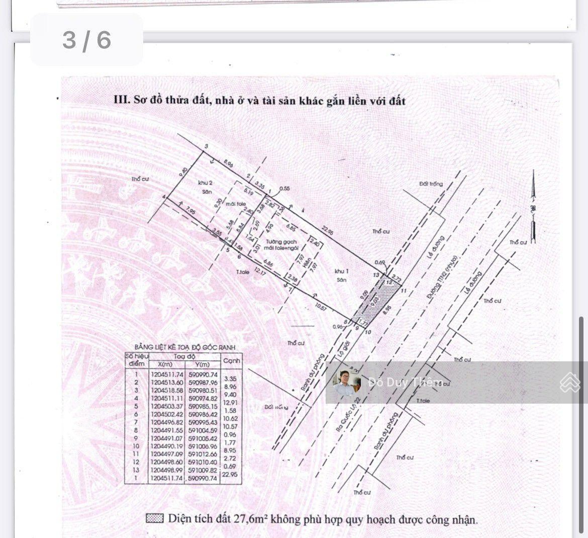 Bán nhà đường Lê Lợi, Hóc Môn, đường xe công vô 372m2, ngang 9.2m. 10.9 tỷ TL