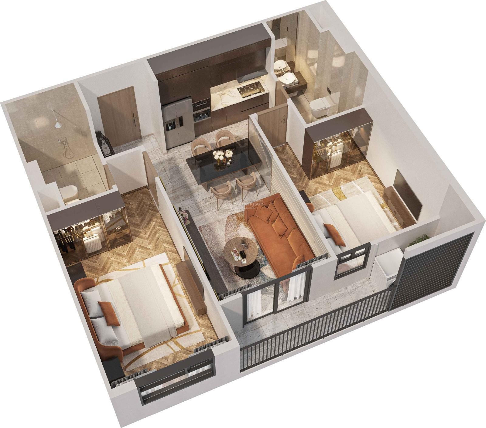 CC bán căn góc 2PN, 2WC Simona Heights view vịnh biển Quy Nhơn