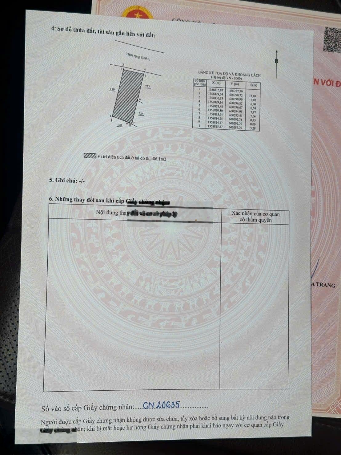 Bán lô đất tại số 91 đường Trạm Điện, Hòn Nghê, Vĩnh Ngọc, Nha Trang