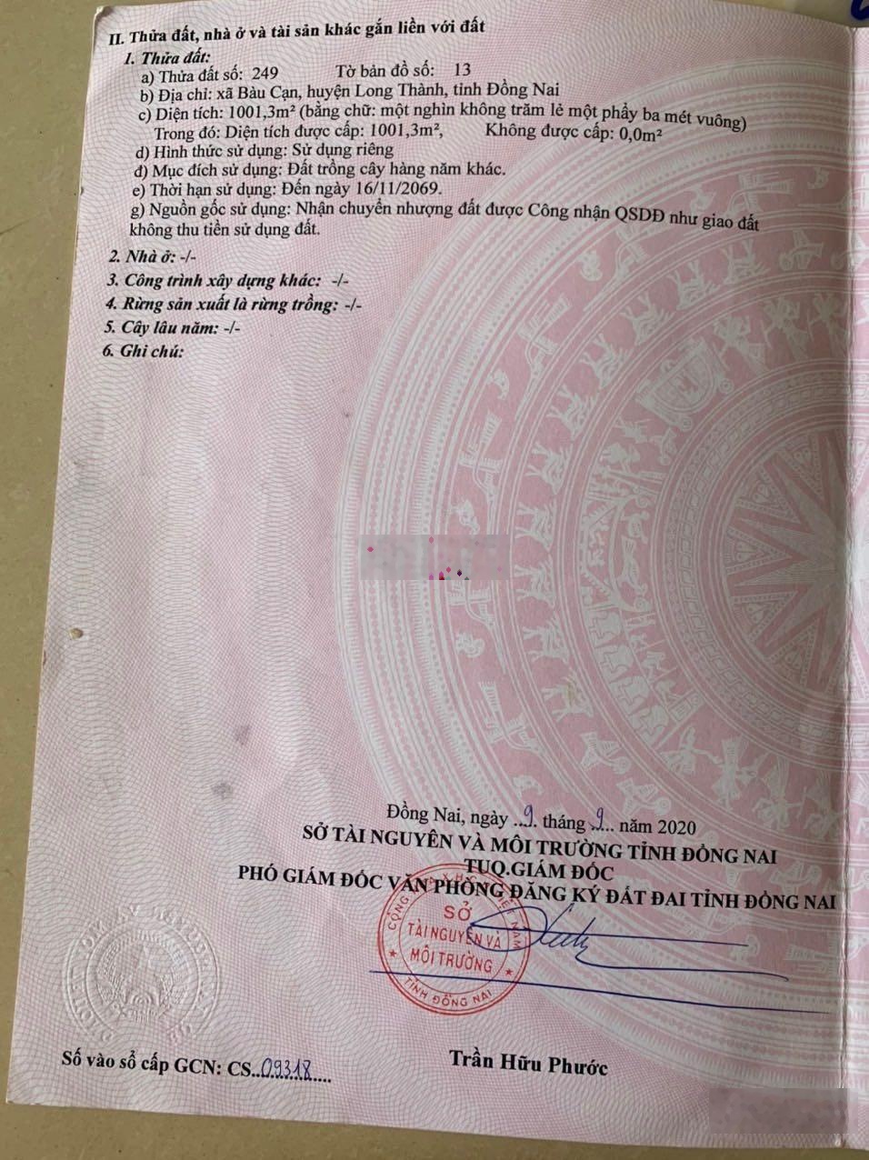 Bán đất sào Bàu Cạn, giá rẻ sát sân bay Long Thành