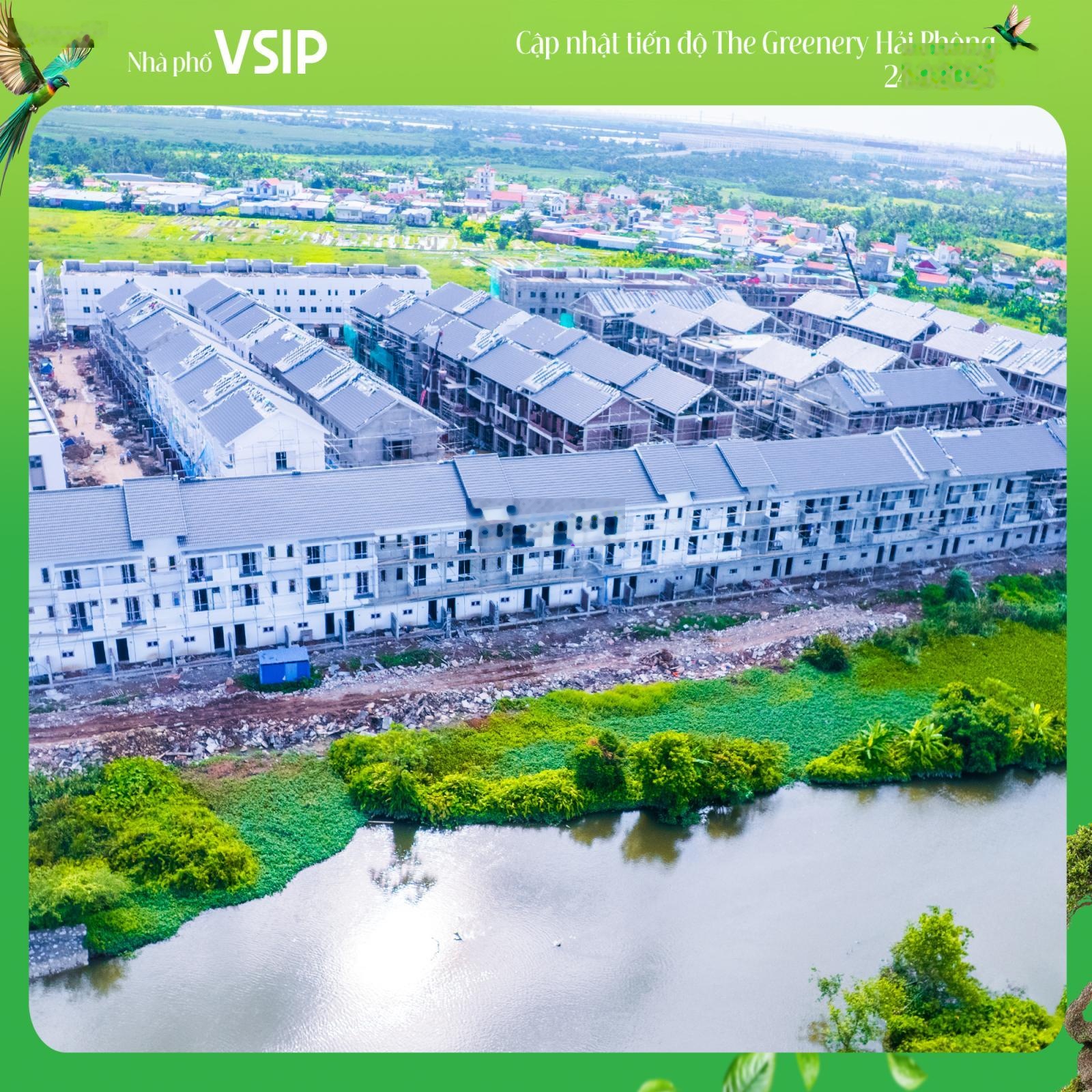 Liền kề trục thông siêu hot tại The Greenery Hải Phòng, 5,4 tỷ, 75m2, view đẹp