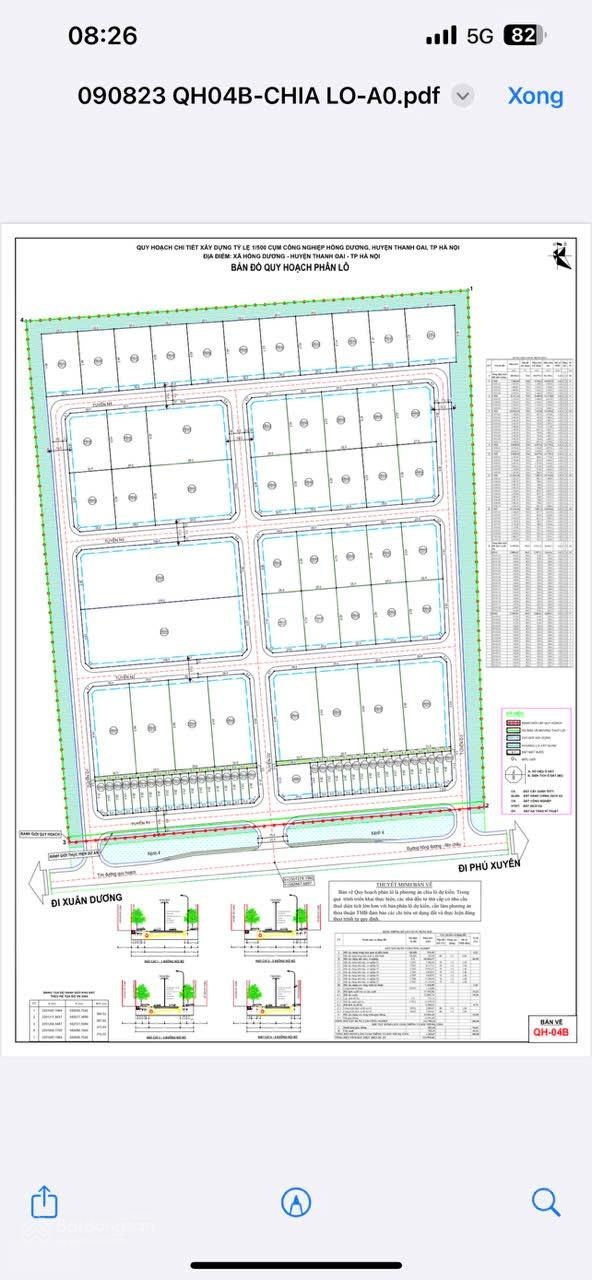 Bán lô xưởng cụm công nghiệp Hồng Dương, Thanh Oai, Hà Nội