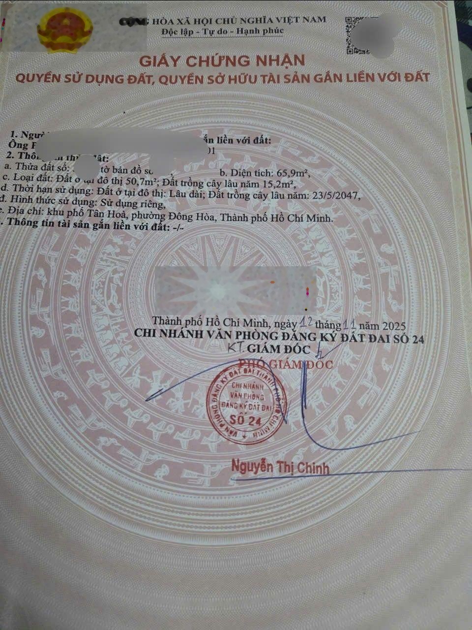 Đất gần làng đại học quốc gia, phường Đông Hòa, TP Dĩ An.