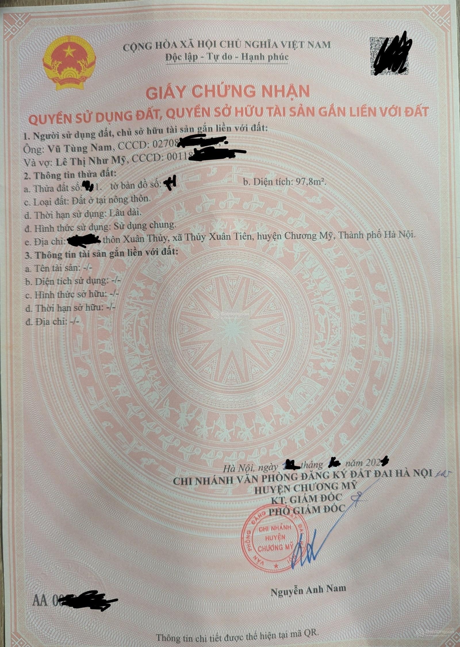 E chính chủ bán đất ở tại Xuân Thủy, Thủy Xuân Tiên, Hà Nội