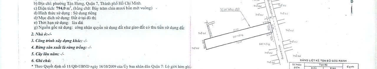 11x74.5m, 794m² full thổ, giá đầu tư 75 tr/m² hẻm 12m Trần Xuân Soạn