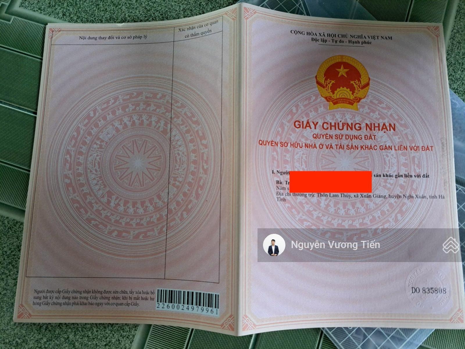 500 triệu đất Nam Ninh Hòa 96,4m² full thổ ngang 5m gần trục DT5. Cách QL1A chỉ 700m. Dân cư đông