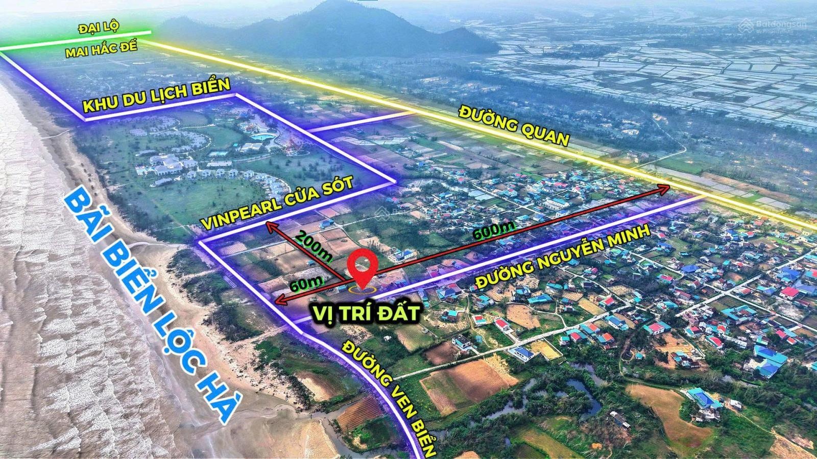 Đất ven biển Lộc Hà - cạnh công viên nước đẳng cấp nhất Hà Tĩnh Vinpearl Cửa Sót. Giá 1,75 tỷ