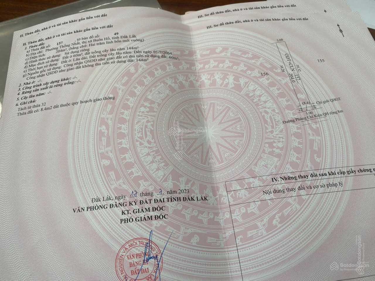 Tôi kẹt tiền bán lô đất Phùng Chí Kiên, phường Thống Nhất, thị xã Buôn Hồ