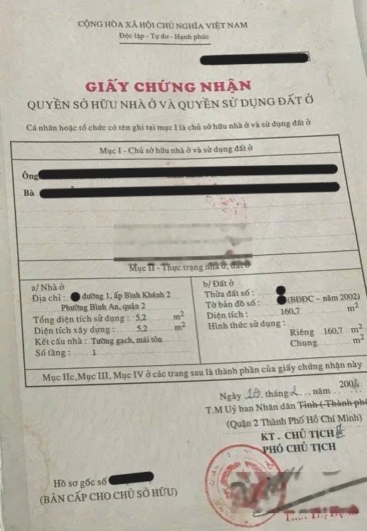 ~171tr/m2 rẻ nhất trục Trần Não, An Khánh. Giá: 27,5 tỷ. DT: 5,6 X 29m CN 161m2 (siêu phẩm)