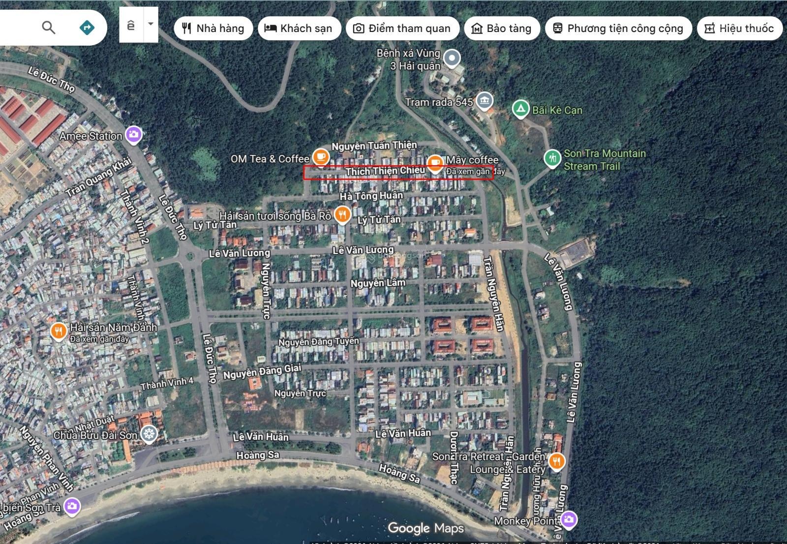 Cặp đất đường thích thiện chiếu trục sống xanh sơn trà