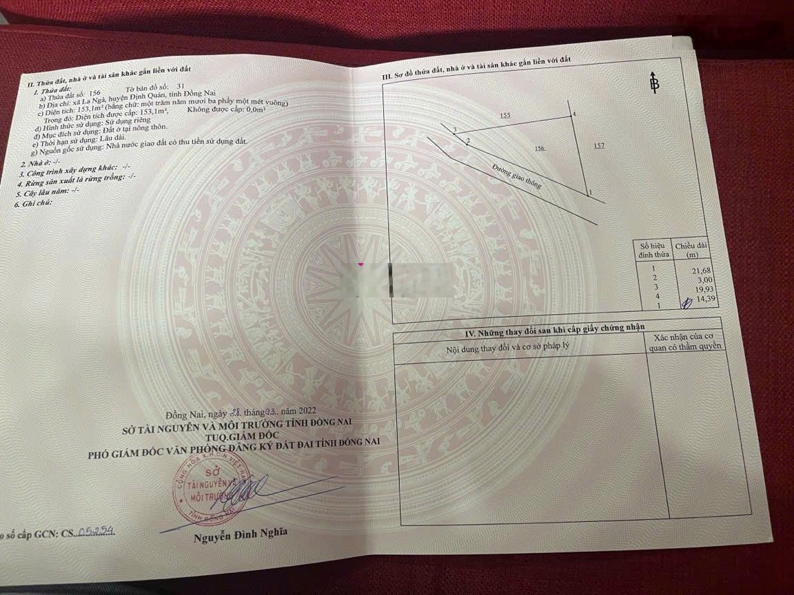 Bán gấp đất 100% thổ cư, gần các điểm du lịch Retreat Hồ Trị An