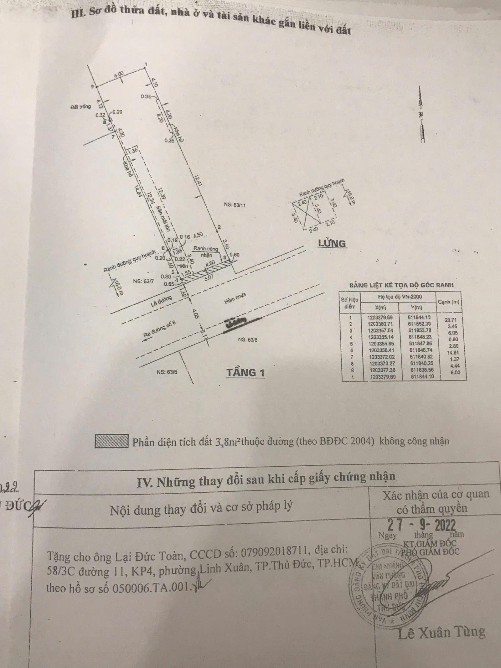 Bán đất 100% thổ cư tặng nhà cấp 4 tại Đường Số 8 Linh Xuân, giá 9,95 tỷ, 147,3m2, sổ sẵn