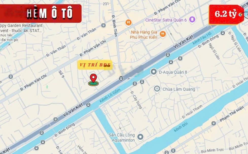 Bán nhà hẻm 1570 đường Võ Văn Kiệt, 3.5x15m, 3 tấm, giá 6.2 tỷ