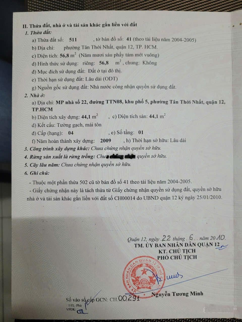 4.5m x 12m | Giáp khu công viên 38ha | Giá Bán 6.2 tỷ Thương Lượng