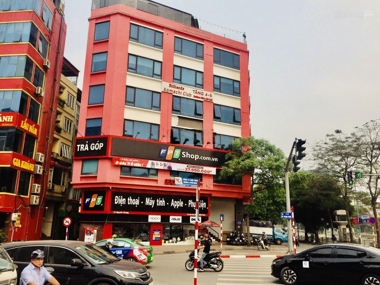 Cho thuê văn phòng 90m² tại 22 Nguyễn Khang, Yên Hòa, Cầu Giấy Lô góc 2 mặt tiền 18 triệu/tháng